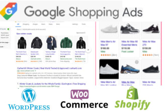 setup, optimize and manage google shopping ads, pmax shopping ads for ecommerce