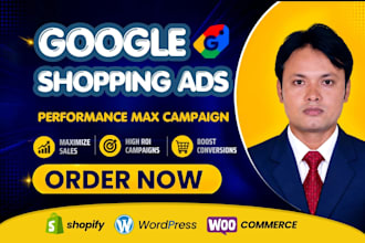 setup or optimize google shopping ads performance max campaign for shopify store