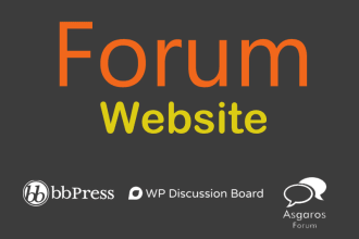 develop a forum website for you