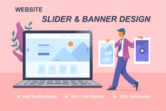 design amazing stylish slider and banner for your website