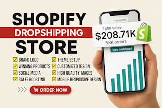 design and develop your shopify ecommerce website or dropshipping online store