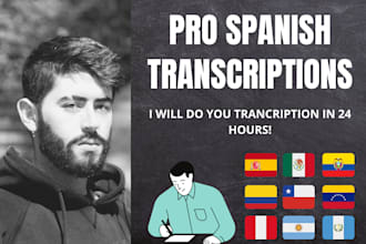 do a spanish transcription in 24 hours