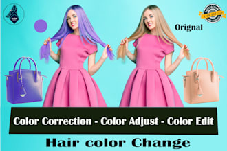 do color change, color edit  and color correction in photoshop