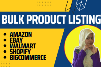 upload amazon listings, shopify, ebay, and walmart listings in bulk