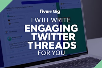 write engaging twitter threads for you