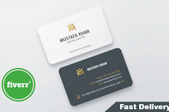 design a modern double sided business card with print ready