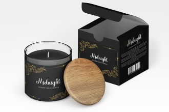 do candle label and product label design
