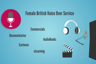 record a strong, warm, rp british female voiceover for you