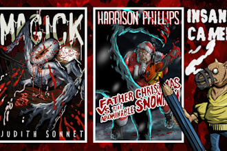draw horror illustration for your book and album cover