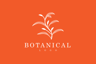 custom modern hand drawn botanical and feminine boho logo