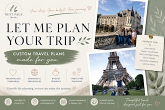 create a custom travel itinerary and personalized trip plan