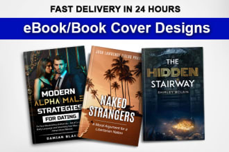 book cover design and ebook cover design with free 3d mockup