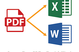 convert or re type PDF or image into word excel CSV in 24 hr