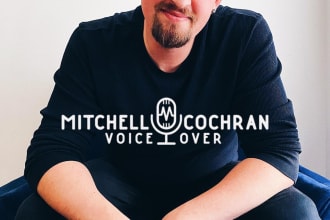 record an american male voice over and quickly