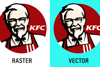vectorize your logo, convert the image to vector, and vector tracing