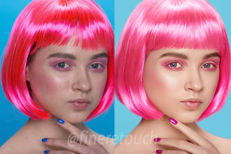 do professional beauty retouch, skin and body retouching