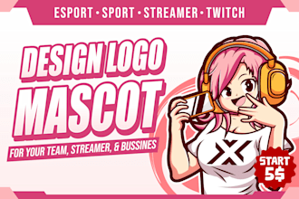 design logo mascot for team esport, sport, streamers