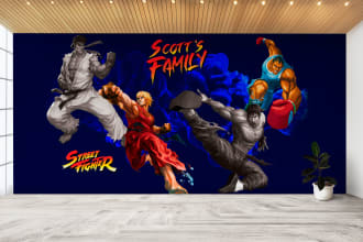 create custom name or text in street fighter logo style