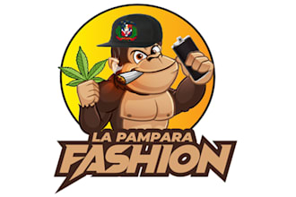 amazing monkey cartoon logo design