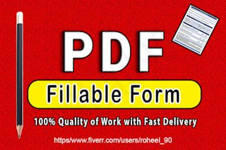 create fillable pdf form or design fillable pdf
