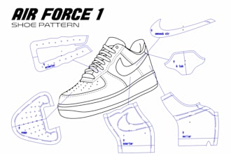make you an air force 1 shoe pattern