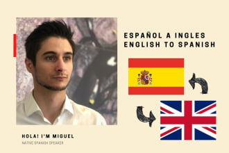 translate english to spanish and viceversa ensuring perfect grammar