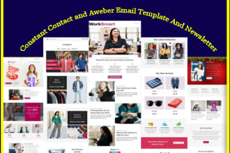 create an  aweber and sendinblue email  template