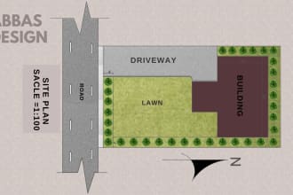 draw  siteplan or site plan for property