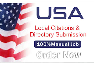 do 500 USA local citations and directory submissions for local SEO