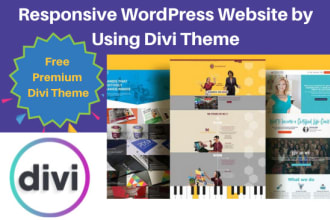 do responsive wordpress website by divi theme, divi builder