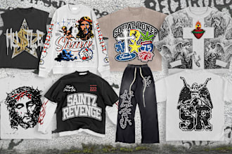design graphic tshirt modern streetwear style for your merch clothing bussiness