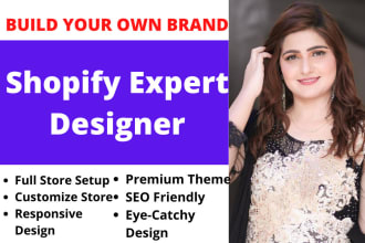 create and design profitable shopify store and landing page