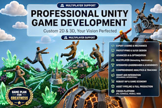 develop 2d or 3d game for you in unity