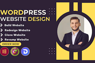 create, design, redesign, build, rebuild,fix or edit wordpress portfolio website