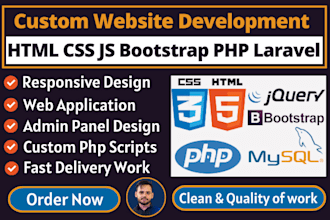 do html CSS PHP javascript jquery and bootstrap code for you