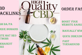 provide  cbd , cannabis,marijuana 10 backlinks cbd guest post