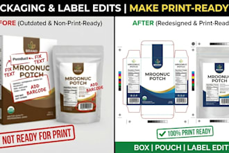 edit, update, or redesign your product packaging and label for printing
