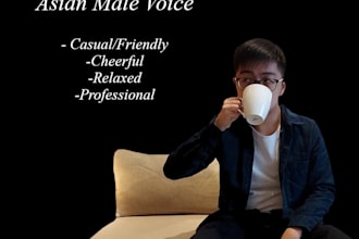 provide a young and friendly asian male voice