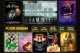 design vibrant digital flyer, poster and banner