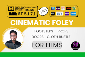 perform professional foley for films, narrative projects