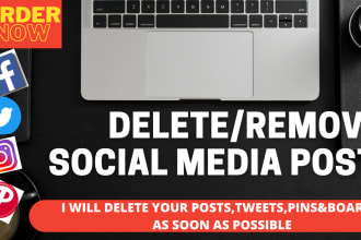 delete or remove social media posts,tweets and pins manually asap