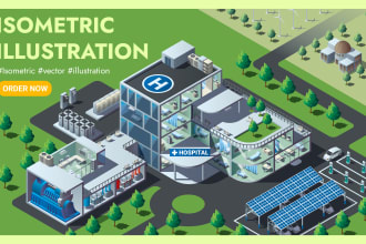 create unique vector isometric illustration