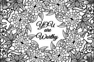 create inspirational quotes coloring book pages for kids and adults
