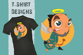 do amazing cartoon t shirt design for you