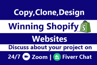 copy clone duplicate or design redesign shopify store