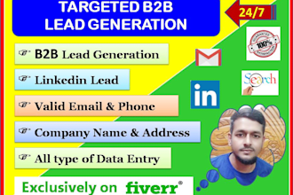 targeted b2b lead generation, valid email and linkedin lead