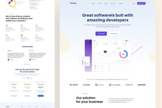 design a clean landing page and web application design