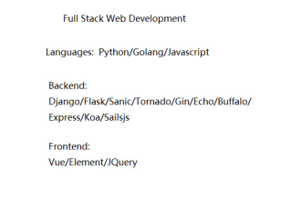 develop website with python golang and nodejs