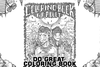 do great coloring book page for adult