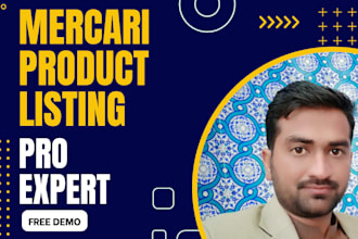 do product listing or product upload on mercari with SEO, free demo available